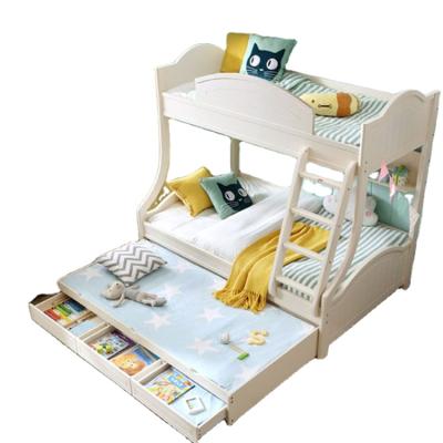 China New Design Modern Child Bed Furniture Bedroom Furniture Double Decker Luxury Wooden Kid Bed for sale