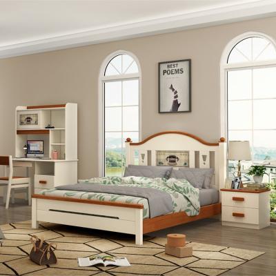 China Home kids bedroom furniture factory production and lower price kids modern design solid bunk bed for sale