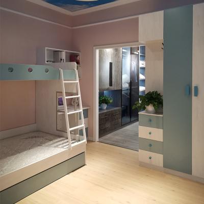 China (Other) Cheap Modern Home Adjustable Double Bed Kids Room Furniture Children's Furniture Double Bunk Hidden Three Story Bed for sale