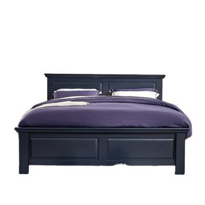 China Easy Assemble Best Sell Bedroom Furniture New Style Natural Solid Wood Double Bed for sale