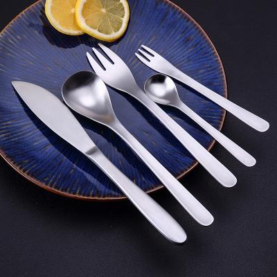 China High Quality 5 Pcs Disposable Cutlery Spoon Knife Fork Set Stainless Steel Cutlery Set Silver Flatware Sets for sale