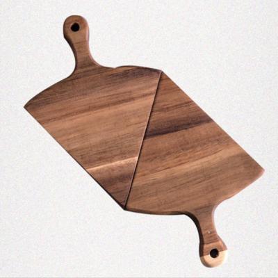 China European Style Modern Creative Steak Pizza Platter Irregular Shape Wooden Dish for sale