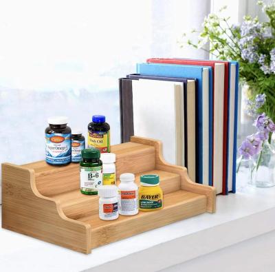 China Recyclable home kitchen bamboo shelf for storing condiments can be put in drawers for sale