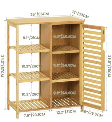 China Minimalist Rack Organizer Multipurpose Storage Shoe Bamboo Cabinet Furniture for sale