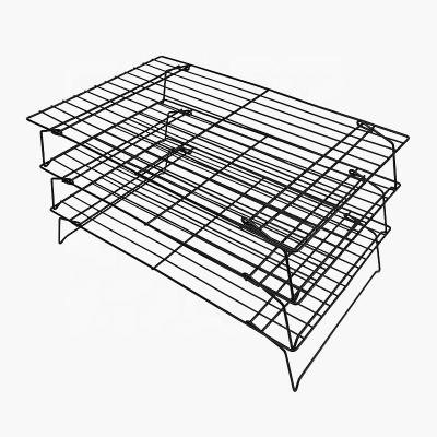 China Viable 3-layer rectangular cooling rack with the non-stick coating for sale