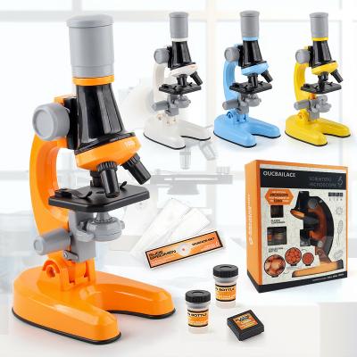 China OUCBAILACE Microscope Science Exploration Kits for Children and School Experimenter Educational Toys 100x 400x and 1200x 19*8.5*24cm for sale