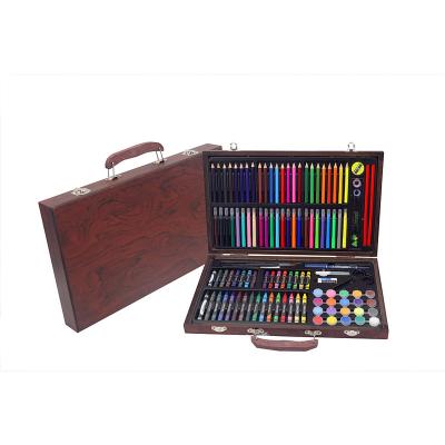 China painting & Mega 133-Pieces Drawing Art Set in Brown Wooden Case for Kids and Adults for sale