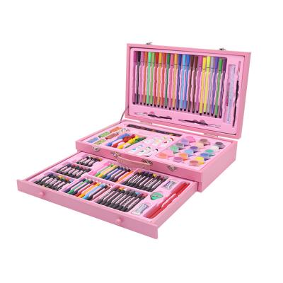 China Drawing & Wholesale Competitive Rainbow 130 Drawer Paint Drawing Type Water Coloring Cartoon In Wooden Case Drawing And Sketching Art Set for sale