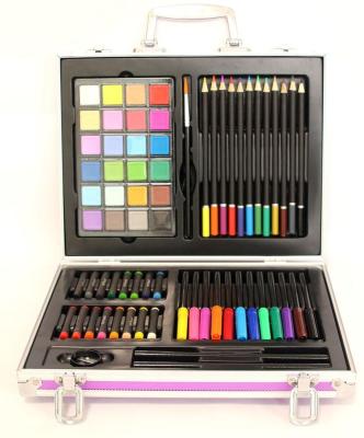 China painting & 70-Pieces Professional Cute Painting Sketch Art Set in Aluminum Case for Kids and Adults for sale