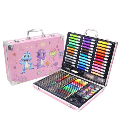 China painting & 150-Pieces Professional Drawing Painting Art Set in Pink Aluminum Case for Kid and Adults for sale