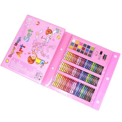 China Drawing & 176 Piece Triple Easel Child Painting School Supplies Colored Pen Art Drawing Set for sale