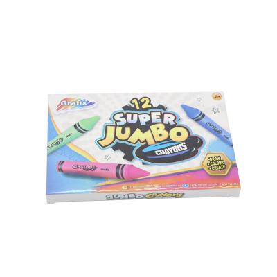 China School or Office or Super Jumbo Class 12 Colors Crayons EN71 Certificated Kids Grafix Wax Crayons for sale