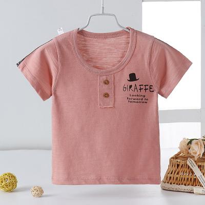 China New Summer Cotton Children's T-shirt Boys And Girls 1-3-5-7 Years Cartoon Breathable Short Sleeve for sale