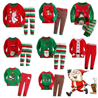 China Kids Christmas Clothes Family Casual Christmas Pajamas For Kids Set Home Wear 100% Cotton Sleepwear for sale