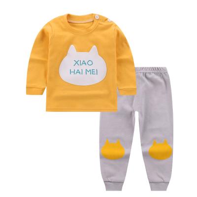 China Wholesale New Cotton Children's Underwear Set Baby Cartoon Printing Breathable Pajamas Two Pieces for sale