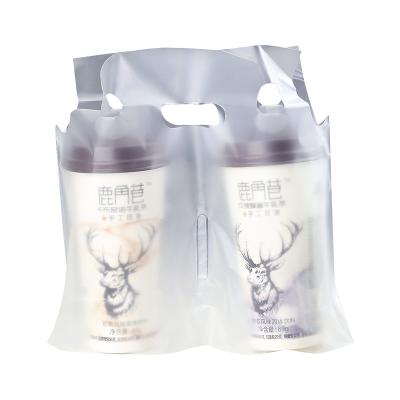 China BIODEGRADABLE Environmental Friendly Disposable Coffee Takeout Beverage Tea Milk Clear Plastic Bag for sale