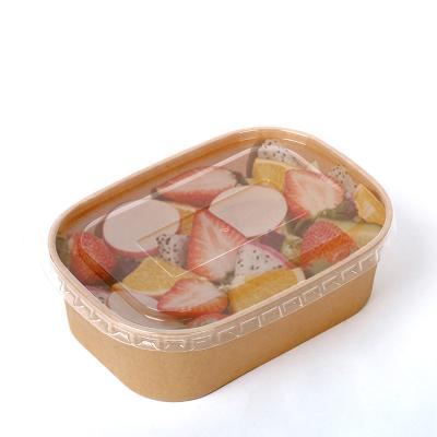 China Disposable Rectangle Takeaway Container Food Wrapping Paper Lunch Boxes Disposable Biodegradable Packaging for sale