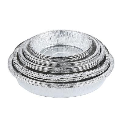 China Food Aluminum Foil Molds Pizza Tray Pie Pan Round Disposable Food Packaging Container for sale