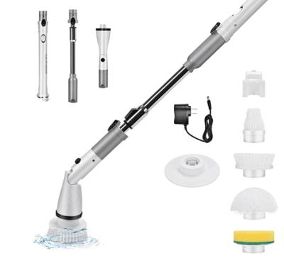 China Sustainable Spin Scrubber Electric Power Sweep Cordless Shower Brush And Adjustable Extension Handle House Cleaner PP Sweep Filament for sale