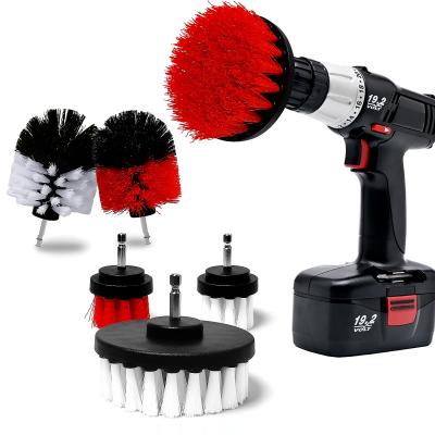 China 6pc Electric Drill Brushless Purpose Power Viable Scrubber Cleaning Kit Bathroom Surfaces Tub Shower Tile and Grout All Nylon for sale