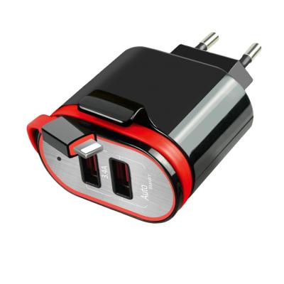 China Mobile Phone Tablet MP3 GPS Fast Charger Output USB Cable Travel EU/US Plug Micro Dual USB Wall Charger for sale