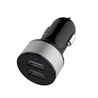 China Powerful Smart Cell Phone 5V 2.4A Smart Sharing IC Led Light Dual USB Mobile Phone 2 Port USB Car Charger for sale