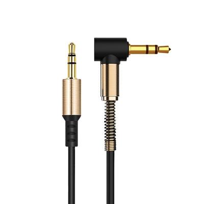 China Microphone customized 90 degree audio wires transmission aux. 3.5mm male for audio for sale