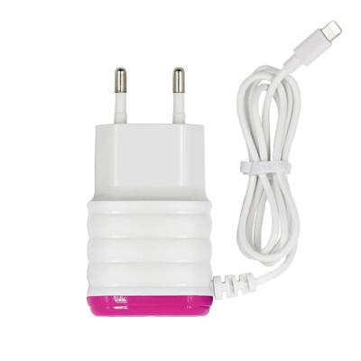 China OEM Factory Cable Dual USB Power Adapter 2.1A Electric Fixed Dual USB Travel Wall Mobile Charger for sale