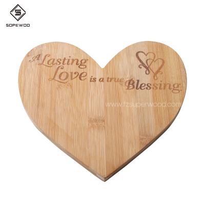 China Hot Selling Custom Shape One Piece Viable Chopping Board Cutting Plates Heart Shaped Decorative Bamboo Package Packing, Round for sale