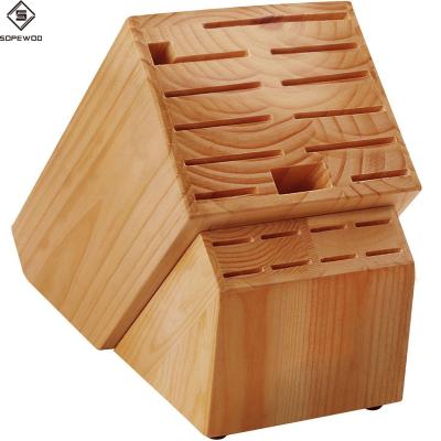 China Sustainable Hot Selling Bamboo Wooden Knife Sets Knife Block for sale