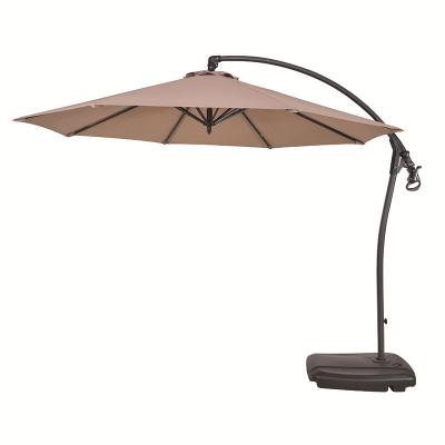 China Aluminum Mediterranean Anti-umbrella Banana Stand Alloy Patio Beach Umbrella Hand-push Parasol Outdoor Roman Patio Umbrella for sale