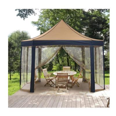 China Patio\Garden\Cottage\Yard\Beach 10' x13 Noise Outdoor Luxury Wedding Party Canopy Garden Gazebo Tents with Mosquito Netting for sale