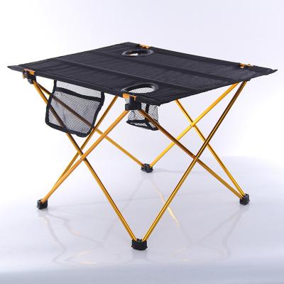 China Outdoor Garden Picnic Easy Carry Portable Folding Camping Fishing Aluminum Foldable Table with Cup-Houlder for sale