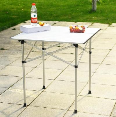 China Portable Folding Outdoor Camp Table BBQ Picnic Beach Easy Carry Compact Aluminum Camping Table With Carry Bag for sale