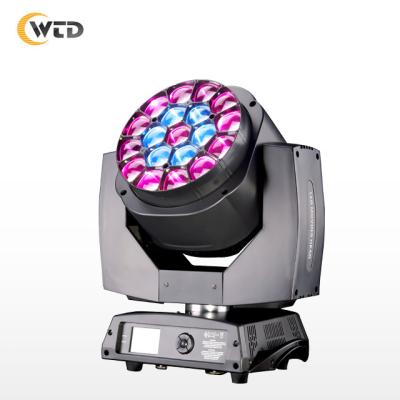 China Residential 19*15w bee eye k10 led moving head lighting stage light with hum for sale