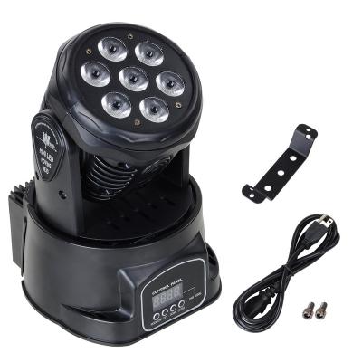 China 1A/250V 7x10W rgbw 4in1 LED mini dmx led moving head light stage lighting for wedding party for sale