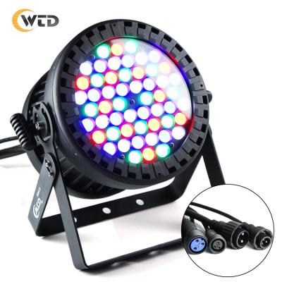 China Wash function dj dmx ip65 optional outdoor waterproof 54x3w rgbw led par 64 light box for sale