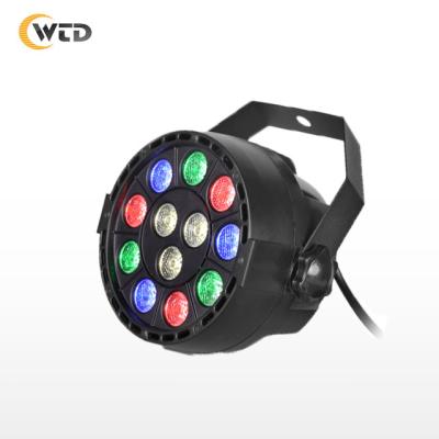 China DMX new 12pcs 1w led par rgbw mini stage light plastic led plastic flat par light for sale