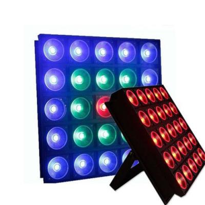 China DMX led stage light 25pcs 5x5 Matrix blinder rgbw washes 9 watt cob pixel matrix tricolor wall light for sale