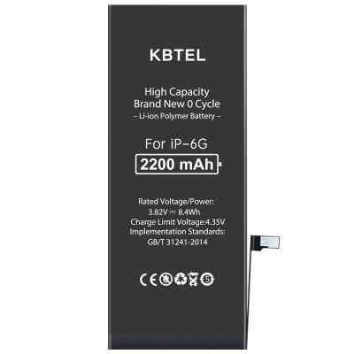 China Mobile Phone Replacement Mobile Phone Accessories Real Capacity Battery For iphone6 for sale