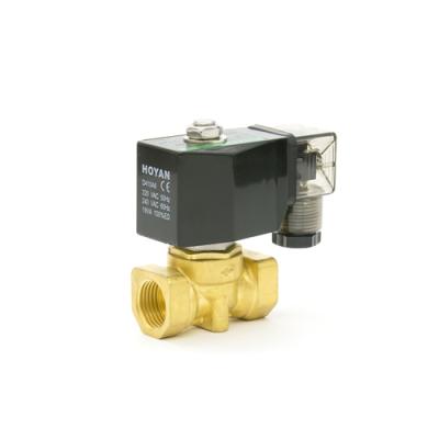 China General Hoyan 1/2in 24V 220V AC DC gas lpg brass solenoid valve for sale