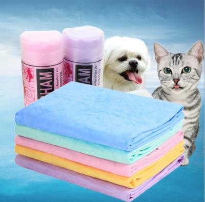 China Compressed Multi Functions PVA Shammy Pet Bath Cat Dog Drying Towel for sale