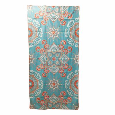 China Free Custom Screen Printed Beach Towel QUICK DRY Microfiber Suede Sand Material for sale