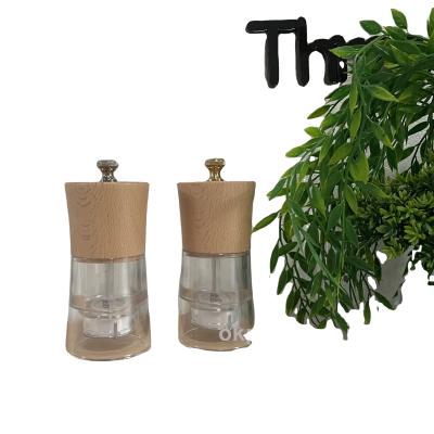 China 2021 Acrylic Grinder Pepper Grinder Bottle Transparent Manual Manual Universal Cumin Pepper Spice Seasoning Grinder for sale