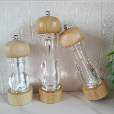 China Amazon Salt Grinder Pepper Mill Glass Salt and Pepper Mill Viable Hot Selling Plastic Manual Pepper Grinder for sale