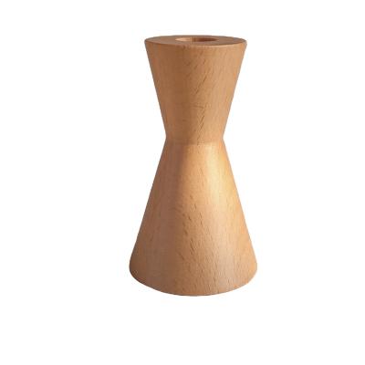 China 2021 New Factory Modern Creative Modern Wooden Home Decor Candlestick Church Candlestick Decoration Wooden Candle Holder for sale