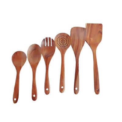 China Solid Spatula Stir Fried Dish Friction Household Spoon Rice Spatula Wok Spatula Disposable Wooden Long Spoon Non-Stick Special Wooden Handle for sale