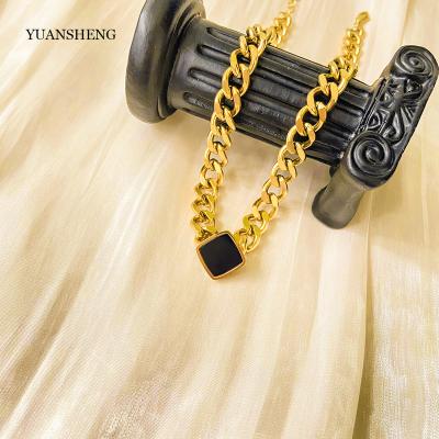 China Wholesale Classic Miami Gold Filled Titanium Cuban Chain Men's Hip Hop Jewelry Restrictor Necklace 18k Necklace for sale