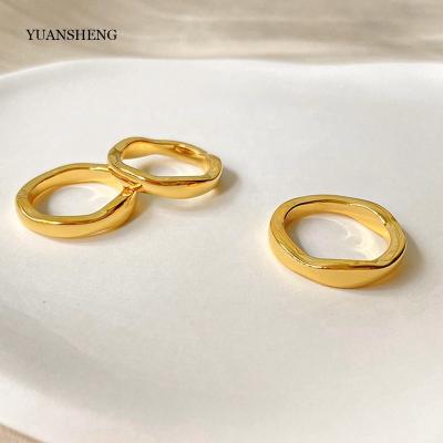 China Fashionable Tarnish Free Ring Stainless Steel Jewelry 18k Gold Women's Valentines Day Gift for sale