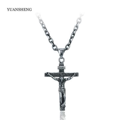 China OEM Fashion Jewelry Mens Steel Women Necklace Sliver Gold Plated Stainless Stirling Cross Chain Necklace for sale